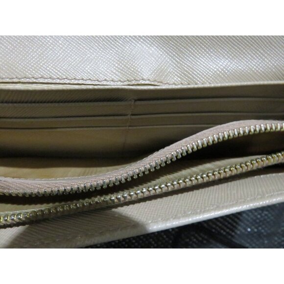 Prada Blush Pink Italian Saffiano Leather Ribbon Bow Embellished Bi-Fold Wallet - Picture 12 of 15